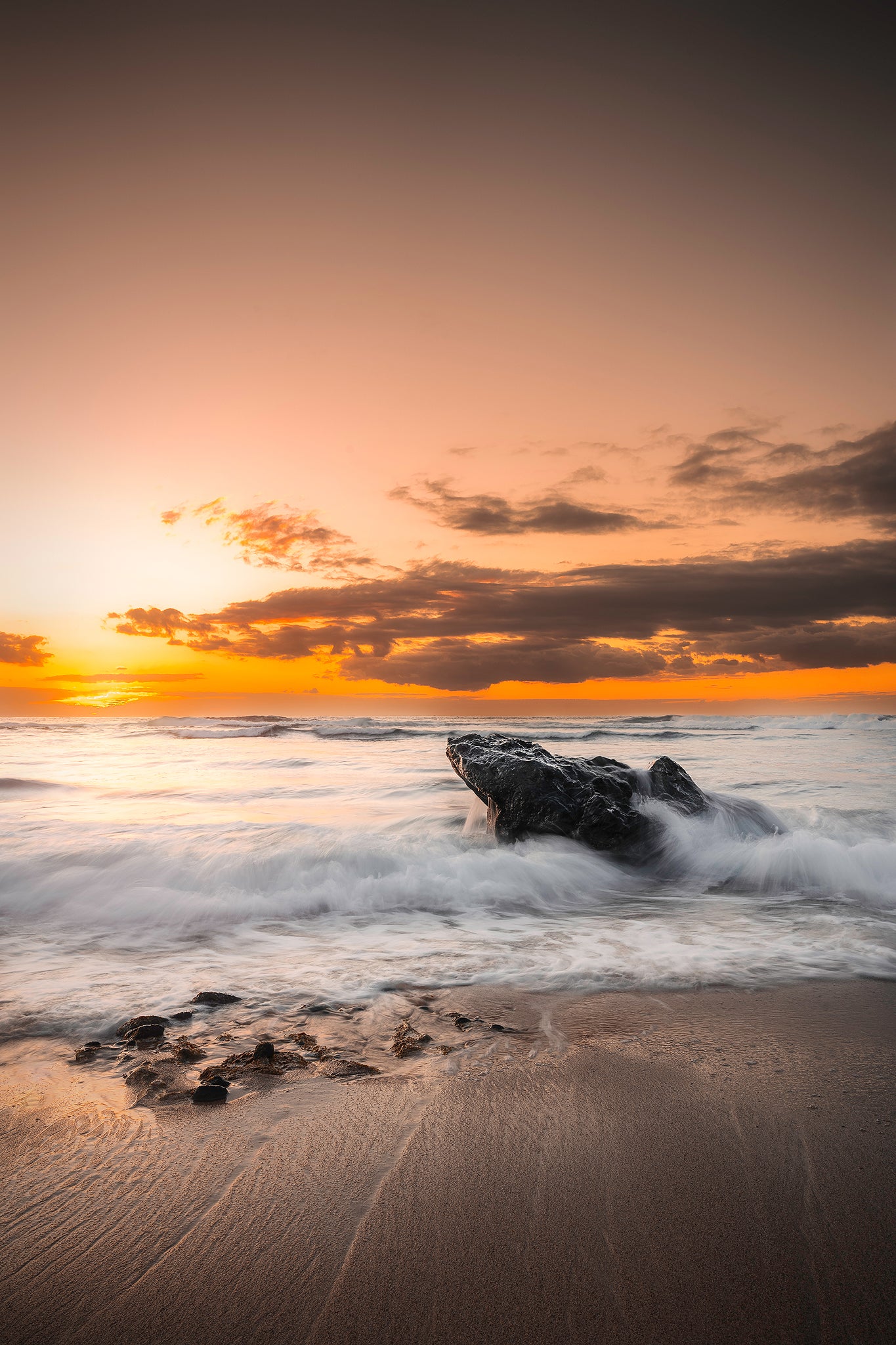 Quand le soleil touche la mer